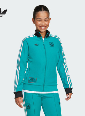 adidas阿迪达斯秋三叶草新款利物浦足球休闲文化夹克外套 JW5465