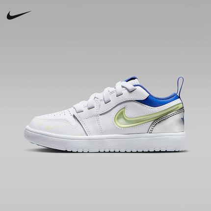 Nike耐克童鞋AJ1 LOW夜光勾子儿童板鞋易穿脱运动鞋HJ9956-100