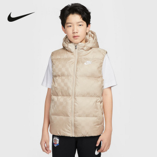 Nike耐克男女童新款 101 百搭加绒保暖梭织舒适休闲羽绒马甲IR0026