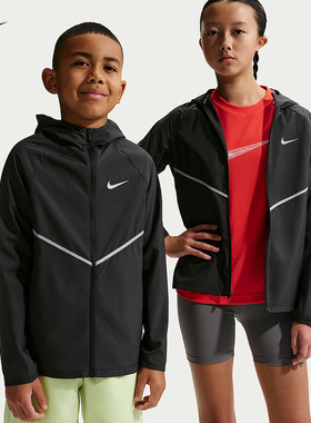 NIKE耐克男女童装外套2026春新款跑步训练透气梭织夹克IO3389-010