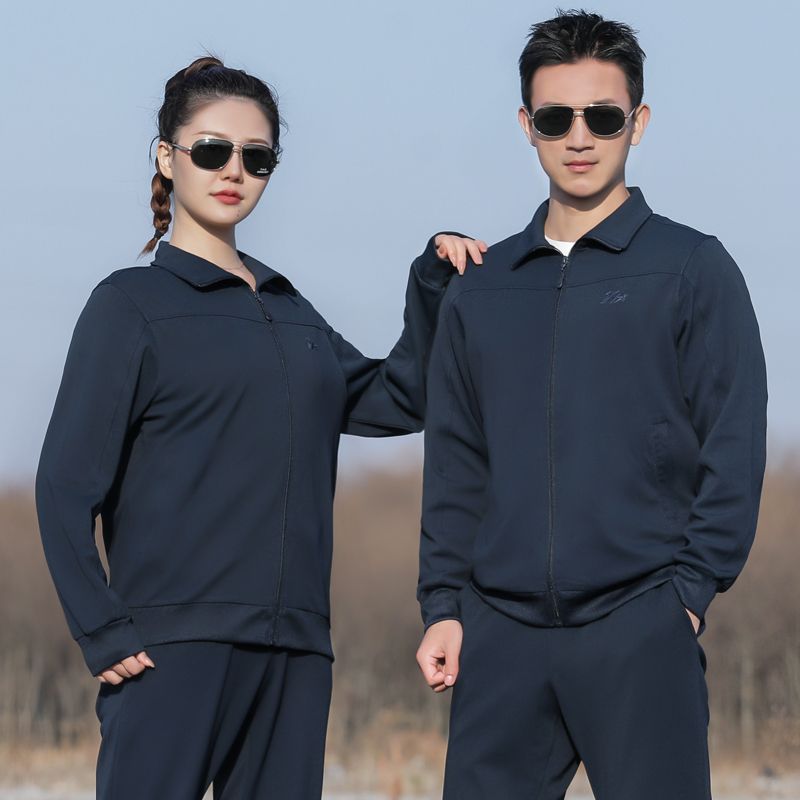正品新式长袖跑步体能服橄榄绿春秋季训练服运动休闲套装训作夜跑