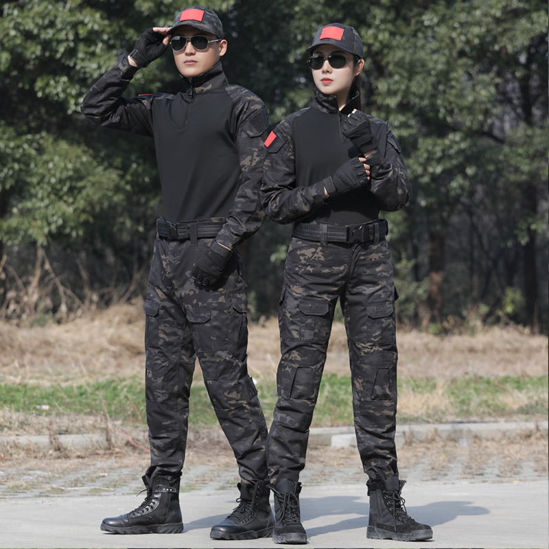 户外战术蛙服迷彩服套装男女真人CS拓展教官修身训作服耐磨军训服