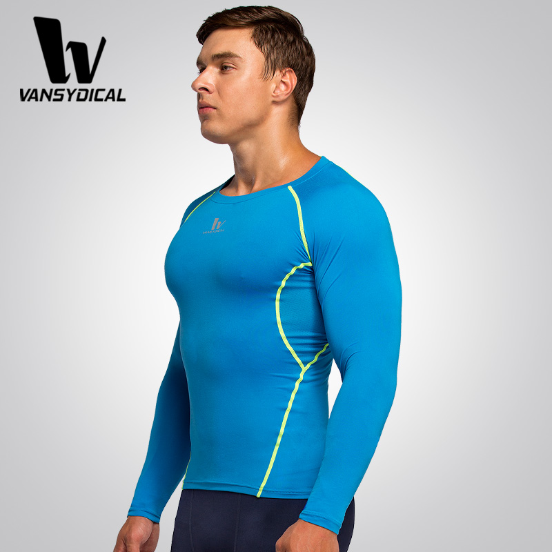 Tenue de sport homme VANSYDICAL Toutes les saisons de AWCXJSY à manches longues en spandex - Ref 473584 Image 2