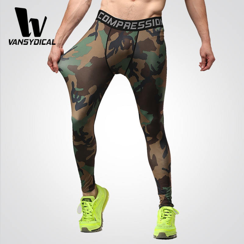 Tenue de sport homme VANSYDICAL Pantalon de remise en forme de camouflage JSCK en LYCRA Lycra - Ref 468030 Image 2