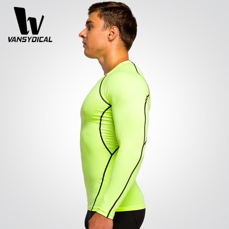 Tenue de sport homme VANSYDICAL Toutes les saisons de AWCXJSY à manches longues en spandex - Ref 473584 Image 3