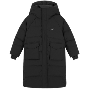 水孩儿儿童羽绒服加长亲子大童男童宝宝女童冬装工装风外套防寒服