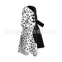 Cruella Deville's cosplay dress, stage performance costume, movie 101: The Loyal Dog cosplayed as the Black and White Witch thumbnail 8