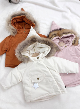 冬季韩国童装大毛领魔法尖尖Mat精灵帽棉服宝宝外套棉袄/棉服B类