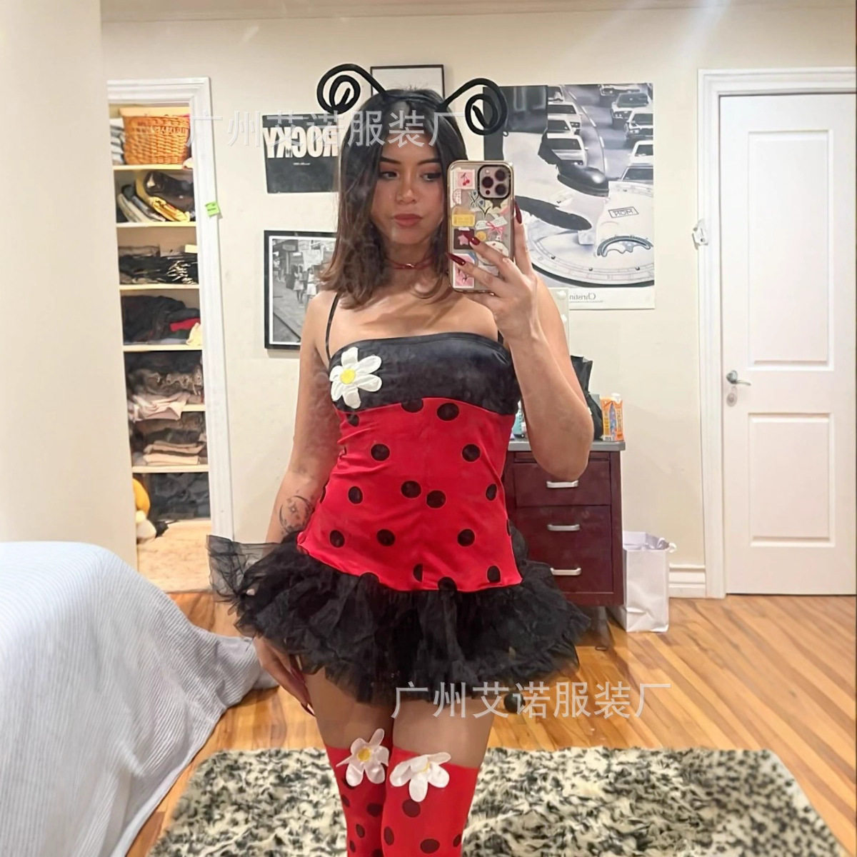 欧美万圣节跨境Halloween蜜蜂装cosplay服饰节日服装派对装扮套装