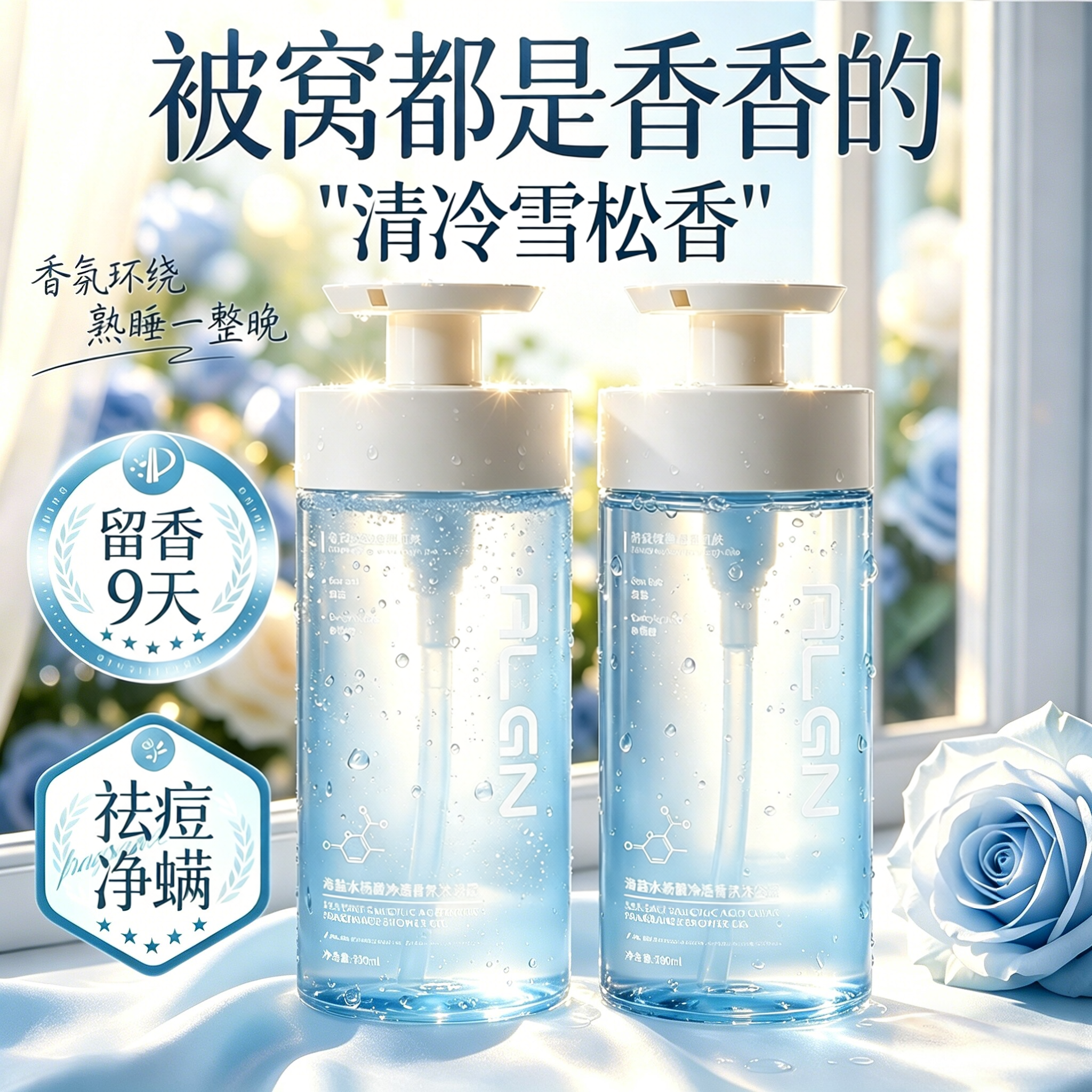 海盐沐浴露持久留香72小时控油香水液乳套装成人男女正品官方品牌