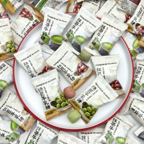 格力奇抹茶绿豆红豆牛乳硬糖