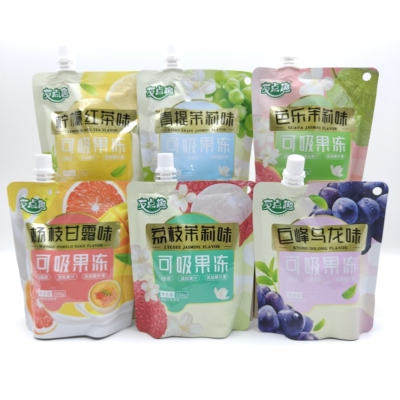 友点趣258g超大包可吸果冻杨枝甘露青提荔枝味茉莉蜜桃味柠檬红茶