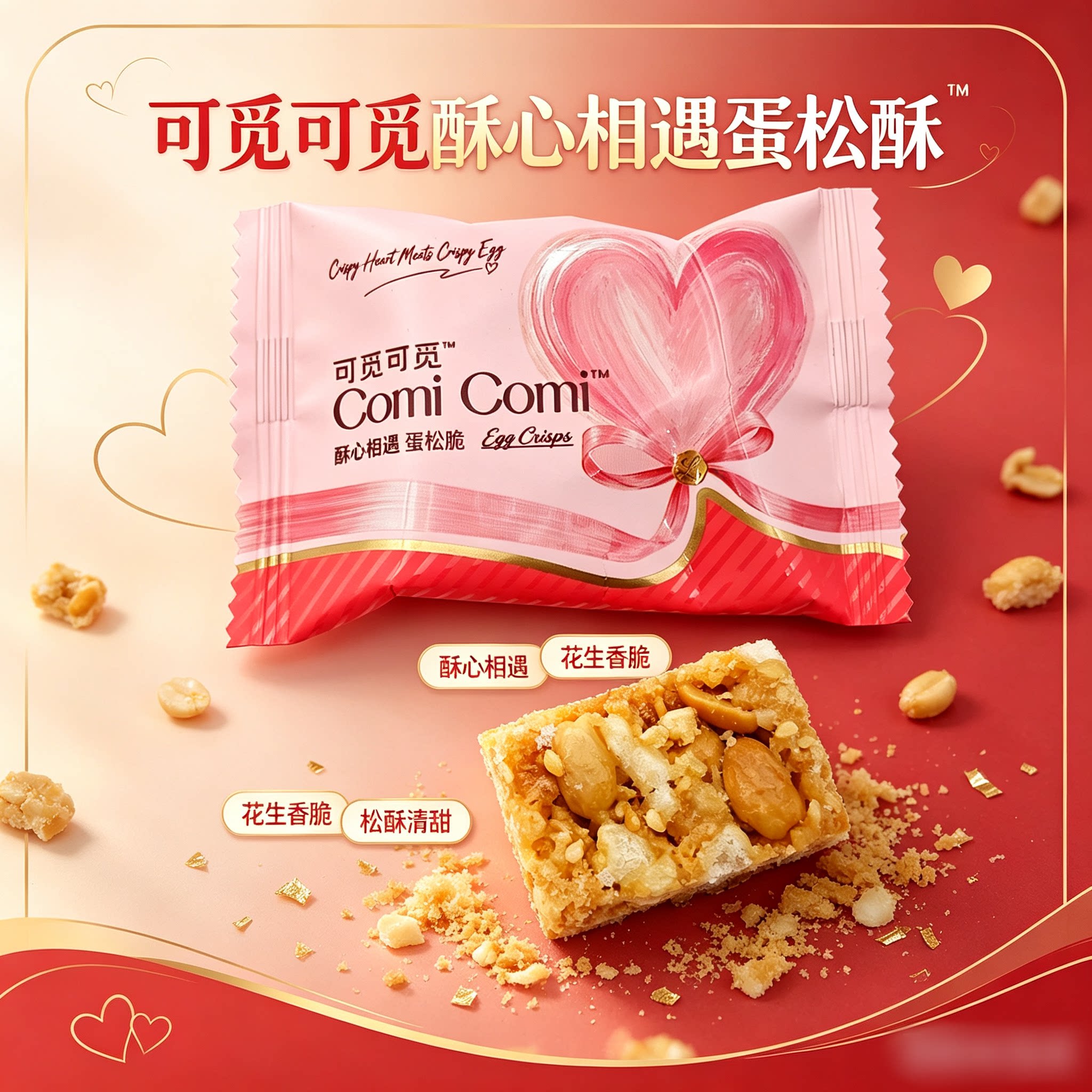 可觅可觅酥心相遇蛋松脆散装酥糖休闲小零食结婚喜糖年货解馋小吃图片