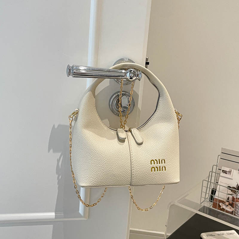 miu小众漆皮复古饺子包bags潮百搭手提包通勤百搭斜挎月牙包