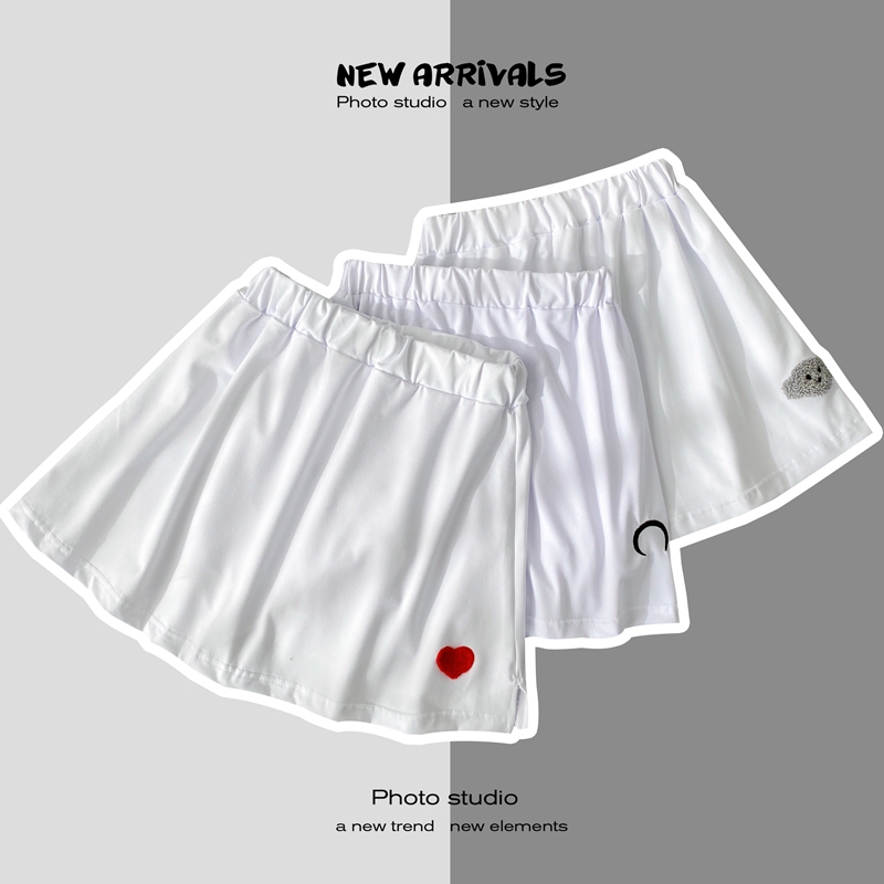 216-K54-P2521春夏中性情侣屁帘叠穿打底绣花下摆松紧半身裙1，女装半身裙，星座716-5（原216-1）