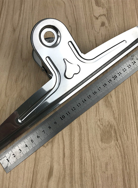 300mm 不锈钢票夹超大号蝴蝶夹金属财务票据夹办公用品文具铁夹子