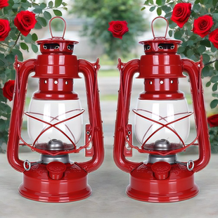 复古煤油红色马灯迎亲喜灯子孙灯长明灯乔迁新居过火进宅结婚用品