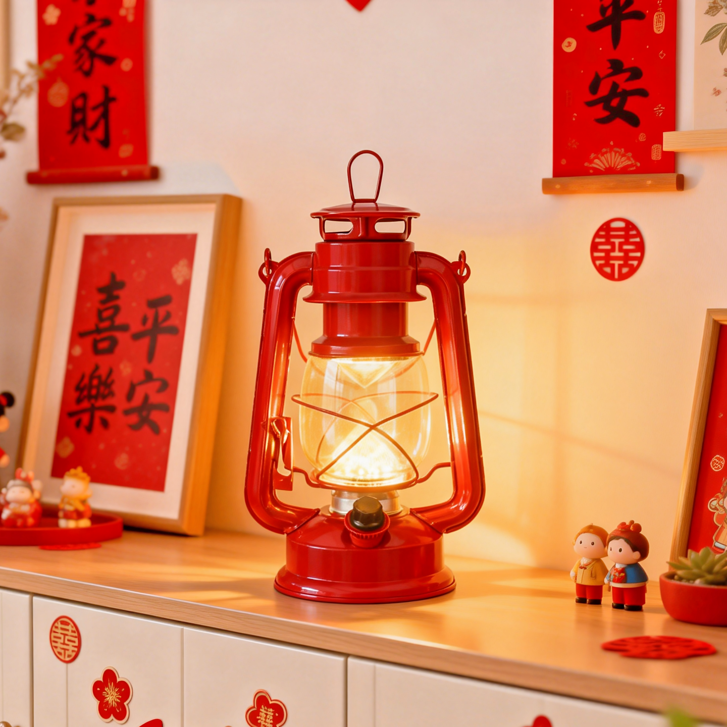 乔迁之喜LED充电马灯新居搬家入宅客餐厅氛围装饰摆件灯乔迁用品