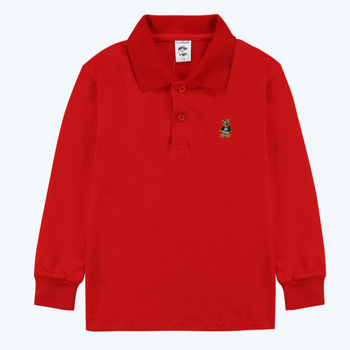 翻领红黄绿蓝白色学生校服t恤衫