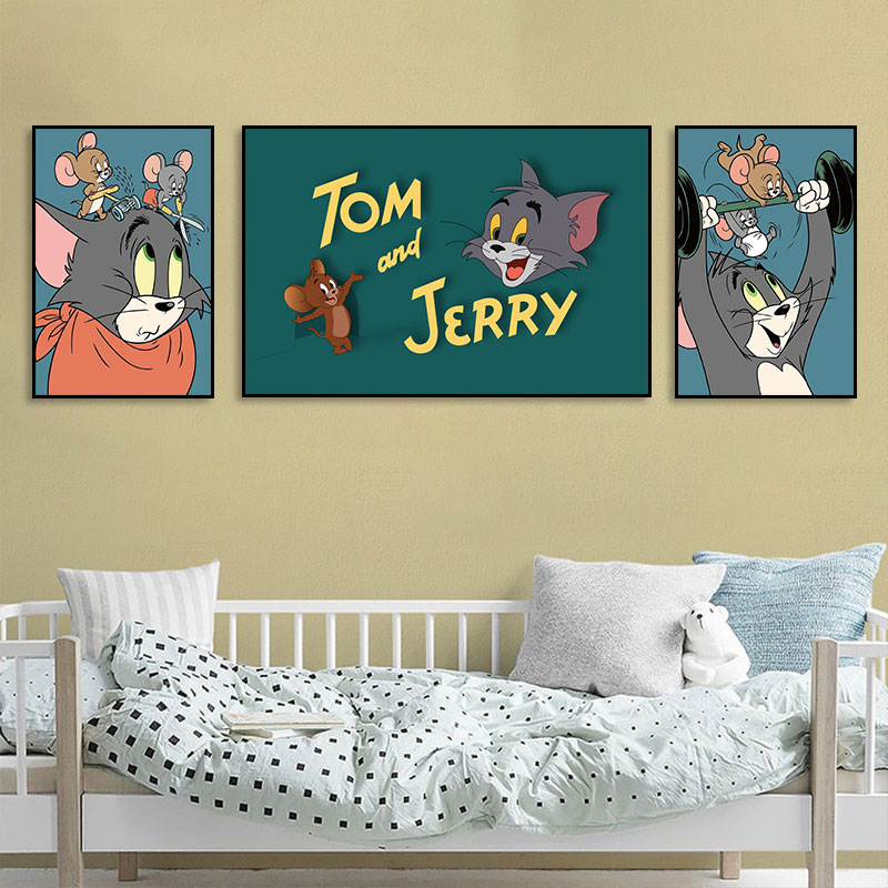 猫和老鼠装饰画美式卡通动画片汤姆和杰瑞周边Tom Jerry摆画挂画图片