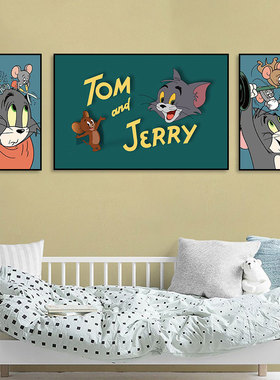 猫和老鼠装饰画美式卡通动画片汤姆和杰瑞周边Tom Jerry摆画挂画