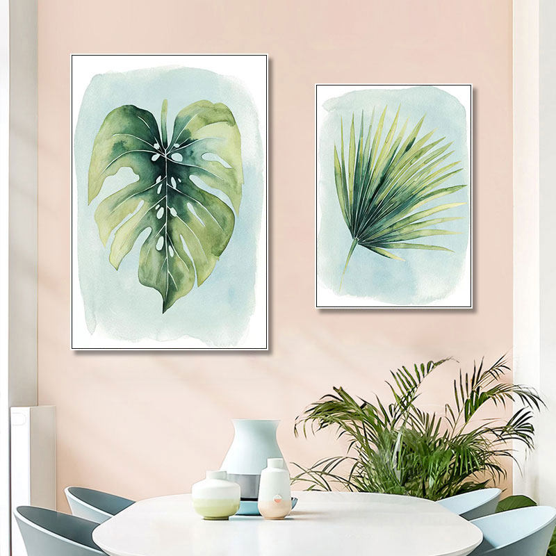 热带雨林叶子芭蕉叶挂画东南亚客厅北欧壁画仙人掌绿色植物装饰画