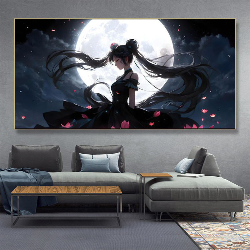 美少女战士挂画动漫月野兔周边床头背景墙壁画儿童房水冰月装饰画