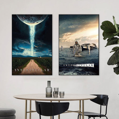 星际穿越周边电影海报挂画诺兰科幻私人影院星球太空宇航员装饰画