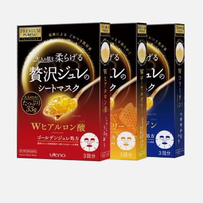 日本utena/佑天兰黄金果冻面膜补水保湿高保湿贴片式