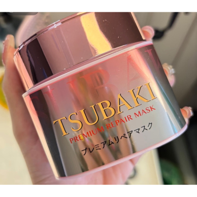 保税 日本本土TSUBAKI/丝蓓绮多效修护发膜樱花粉罐180g/罐