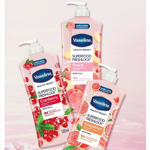 Vaseline凡士林水果身体乳蔓越莓葡萄柚保湿320ml /500ml 泰国产
