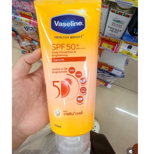 Vaseline/凡士林身体防晒乳霜水润女夏季军训300ml大容量 泰国