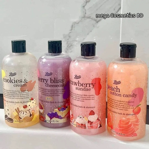 泰国BOOTS泡泡沐浴露strawberry椰奶慕斯大瓶装500ml