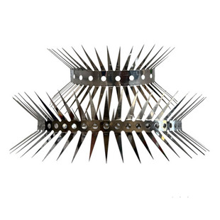 户外管道防护加厚 304 不锈钢防老鼠爬刺工业级防鼠刺驱鼠爬钉