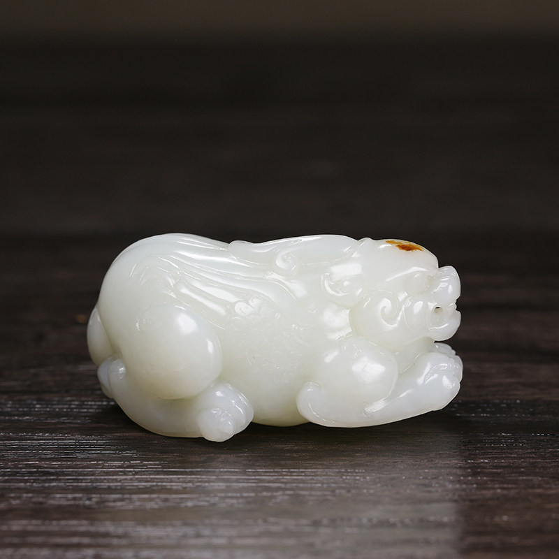 昌泰祥新疆和田玉貔貅手把件白玉籽料男款手玩件聚财掌权