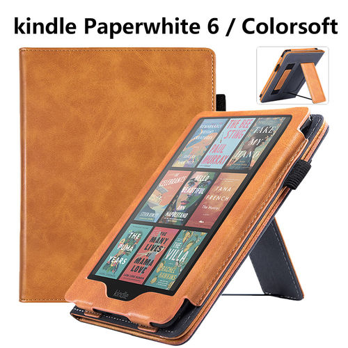 适用Kindle Paperwhite6电子书保护套KindleColorsoft保护壳kpw6手持支架保护壳皮套新款2022kindle6寸保护壳