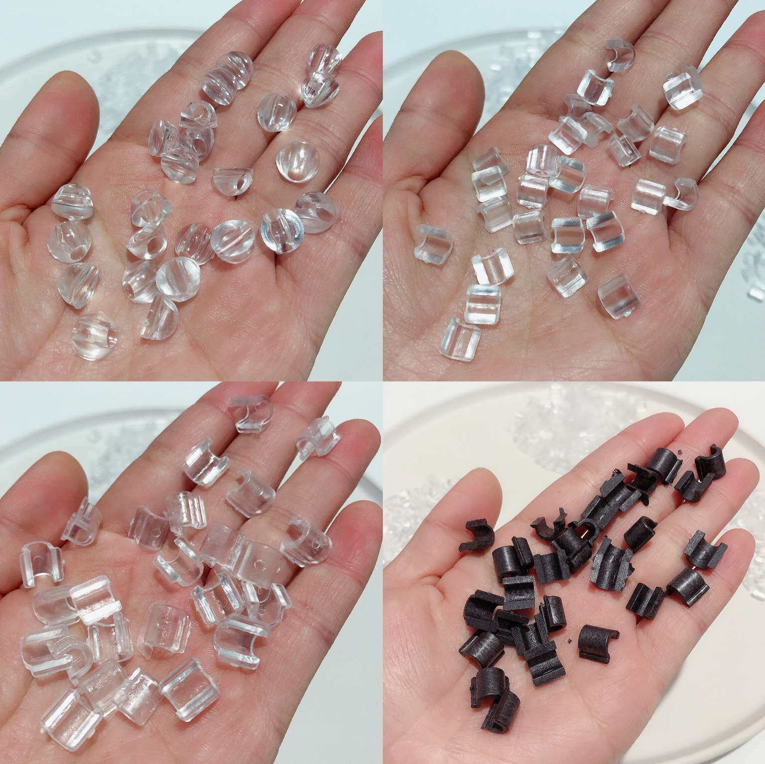 约0.7-0.95CM 皮筋扣 约95-100个  diy手工材料按斤称配件