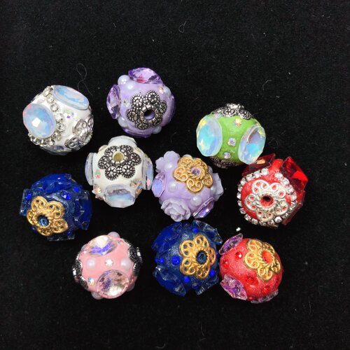 S72约1.8CM手机链尼泊尔珠子随机 10个diy手工材料配件满30包邮