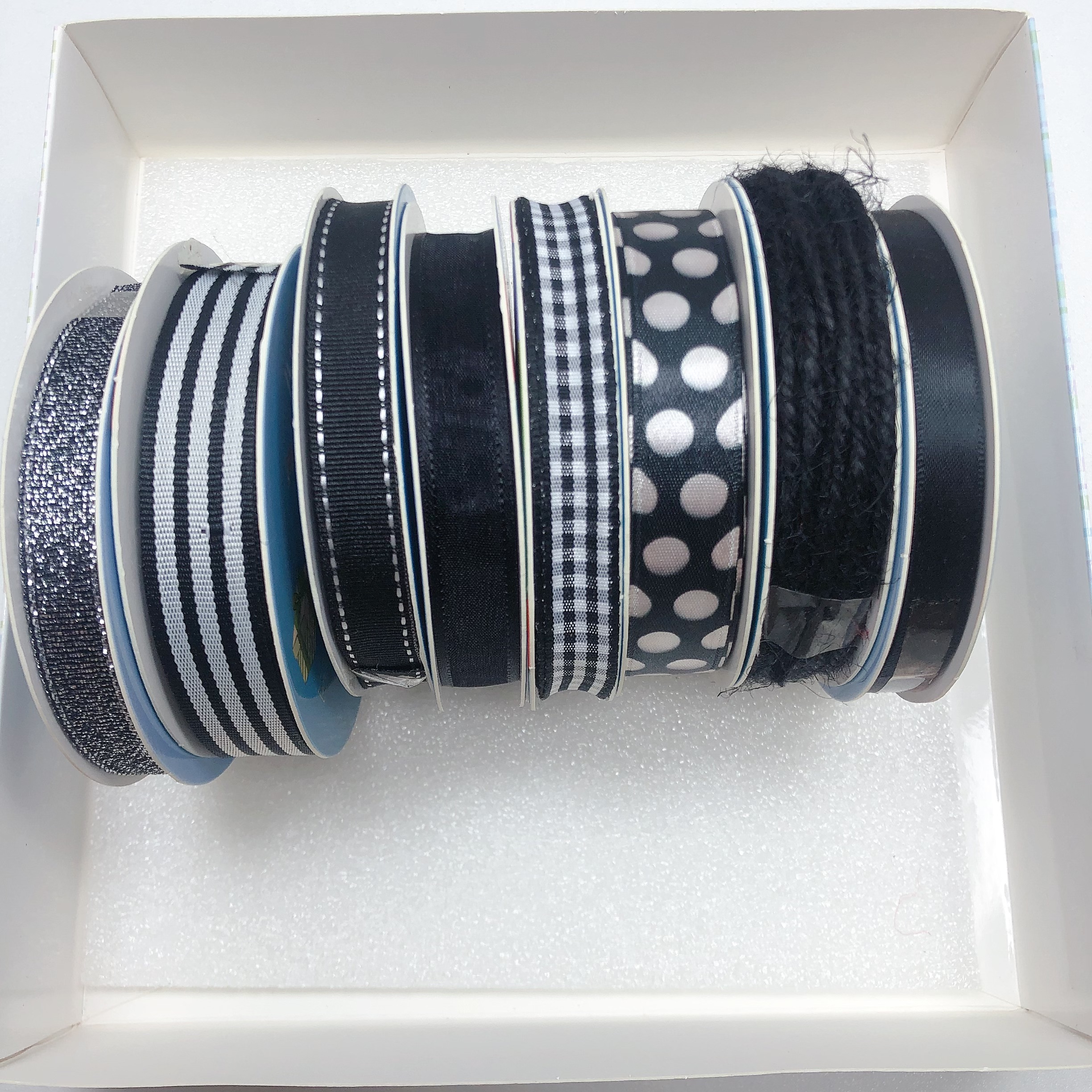 H20黑色丝带盘中一份 diy手工材料配件满30包邮