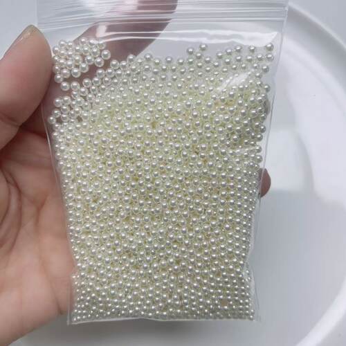L16约0.3CM高亮无孔仿珍珠盘中一份diy手工材料配件满30包邮