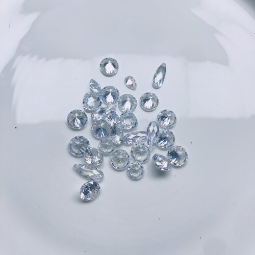 C08约1-2.3CM带孔锆石50克约30个diy手工材料配件满30包邮