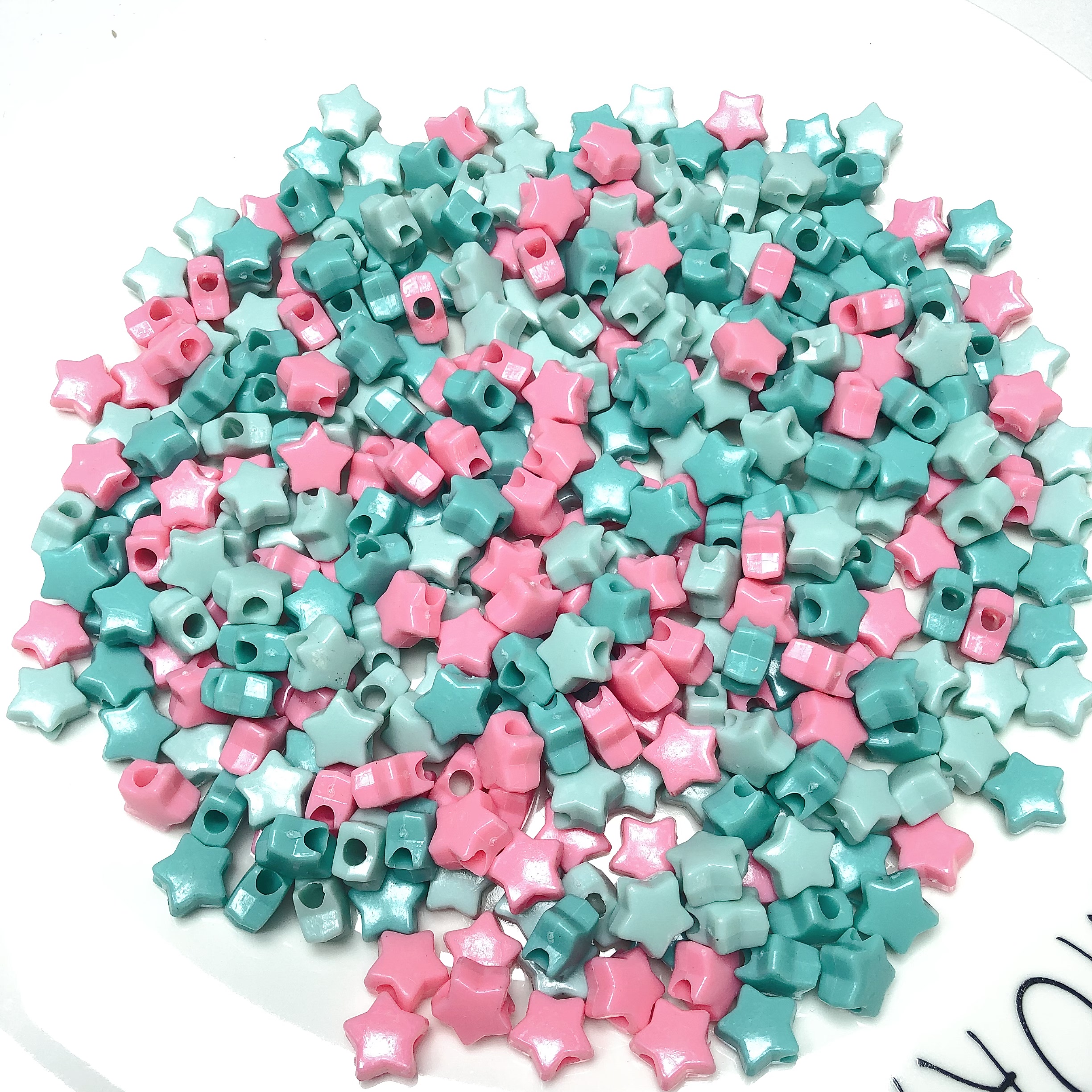 P26约1.3CM五角星珠子150克约300颗diy手工材料配件满30包邮