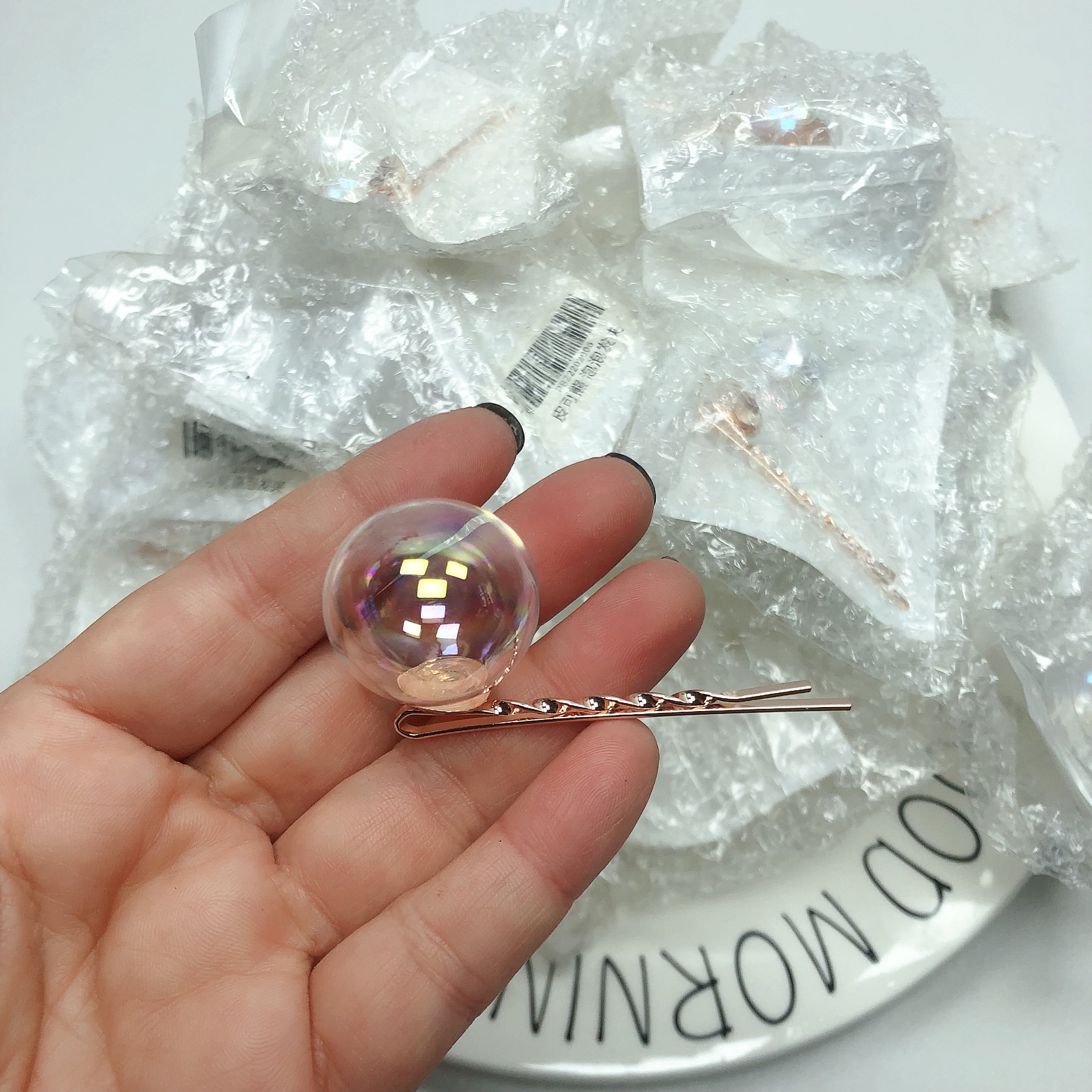 H02约5.5CM一字夹150克约22个个别有破损diy手工材料配件满30包邮