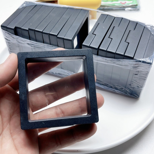 A118约7X7CM黑色悬浮盒 10个 diy手工材料配件满30包邮