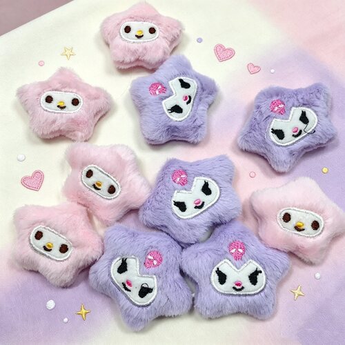 K09约6CM五角星充棉玩偶10个 diy手工材料配件满30包邮