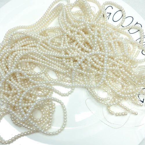 B11约0.4CM玻璃仿珍珠 半斤 diy手工材料配件满30包邮