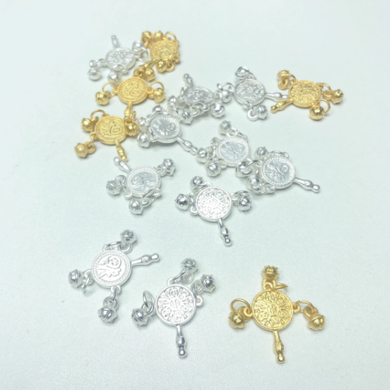 B20约2CM高保合金拨浪鼓吊坠14-16个diy手工材料配件满30包邮