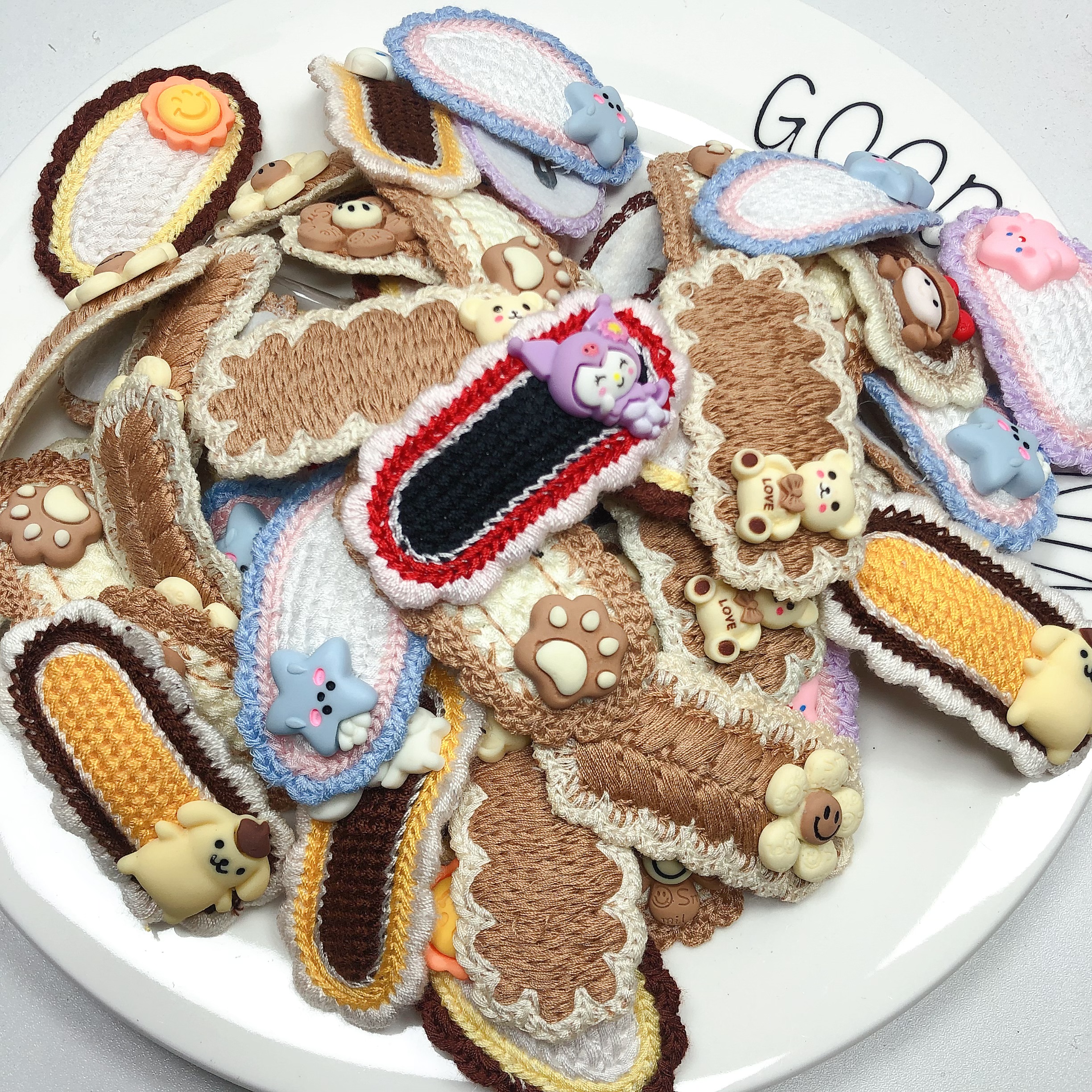 R22约6CM针织BB夹250克约55-60个 材料配件满30包邮