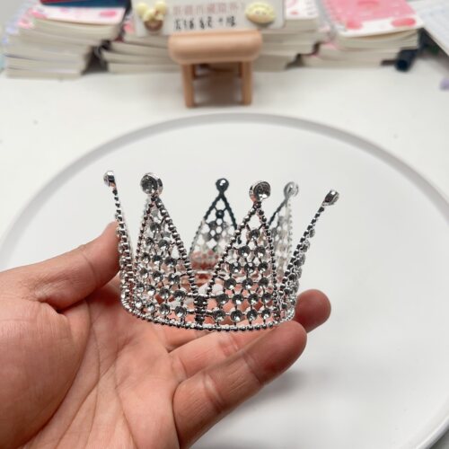 Y07约9.5CM立体合金镶钻皇冠  一个 diy手工材料配件满30包邮