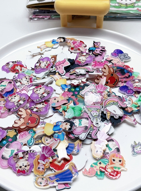 E73约2-4.5CM亚克力卡通贴片150克约130个diy手工材料满30包邮